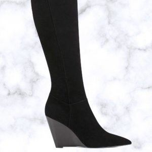 Nine West Wide Calf Black Leather Boot